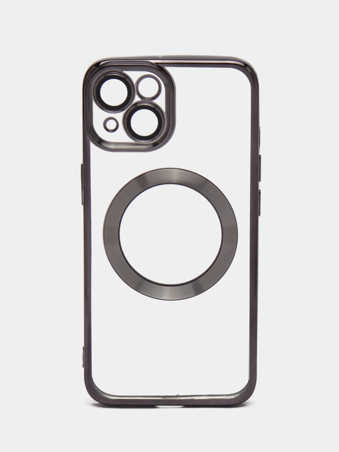 Черный чехол MagSafe iPhone 11, 12, 13, 14, 15 Pro Max / Plus, айфон, прозрачный, магнитный, про