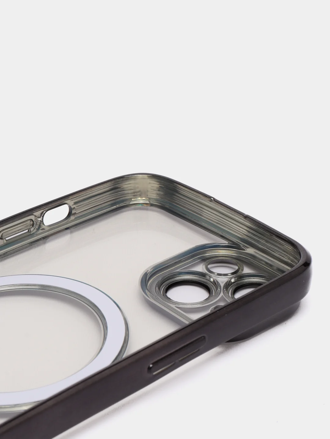 Черный чехол MagSafe iPhone 11, 12, 13, 14, 15 Pro Max / Plus, айфон, прозрачный, магнитный, про