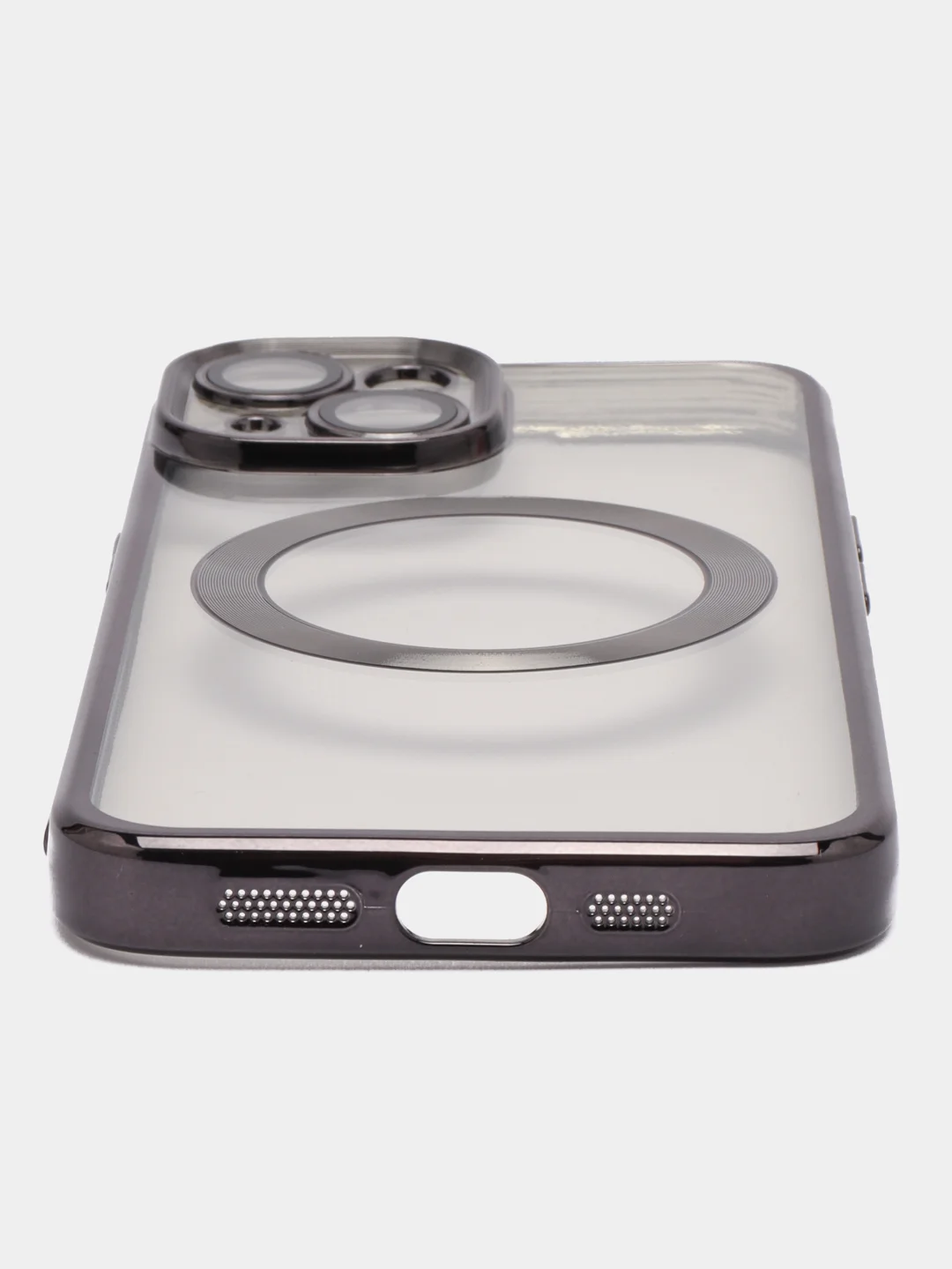 Черный чехол MagSafe iPhone 11, 12, 13, 14, 15 Pro Max / Plus, айфон, прозрачный, магнитный, про