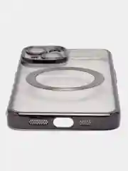 Черный чехол MagSafe iPhone 11, 12, 13, 14, 15 Pro Max / Plus, айфон, прозрачный, магнитный, про