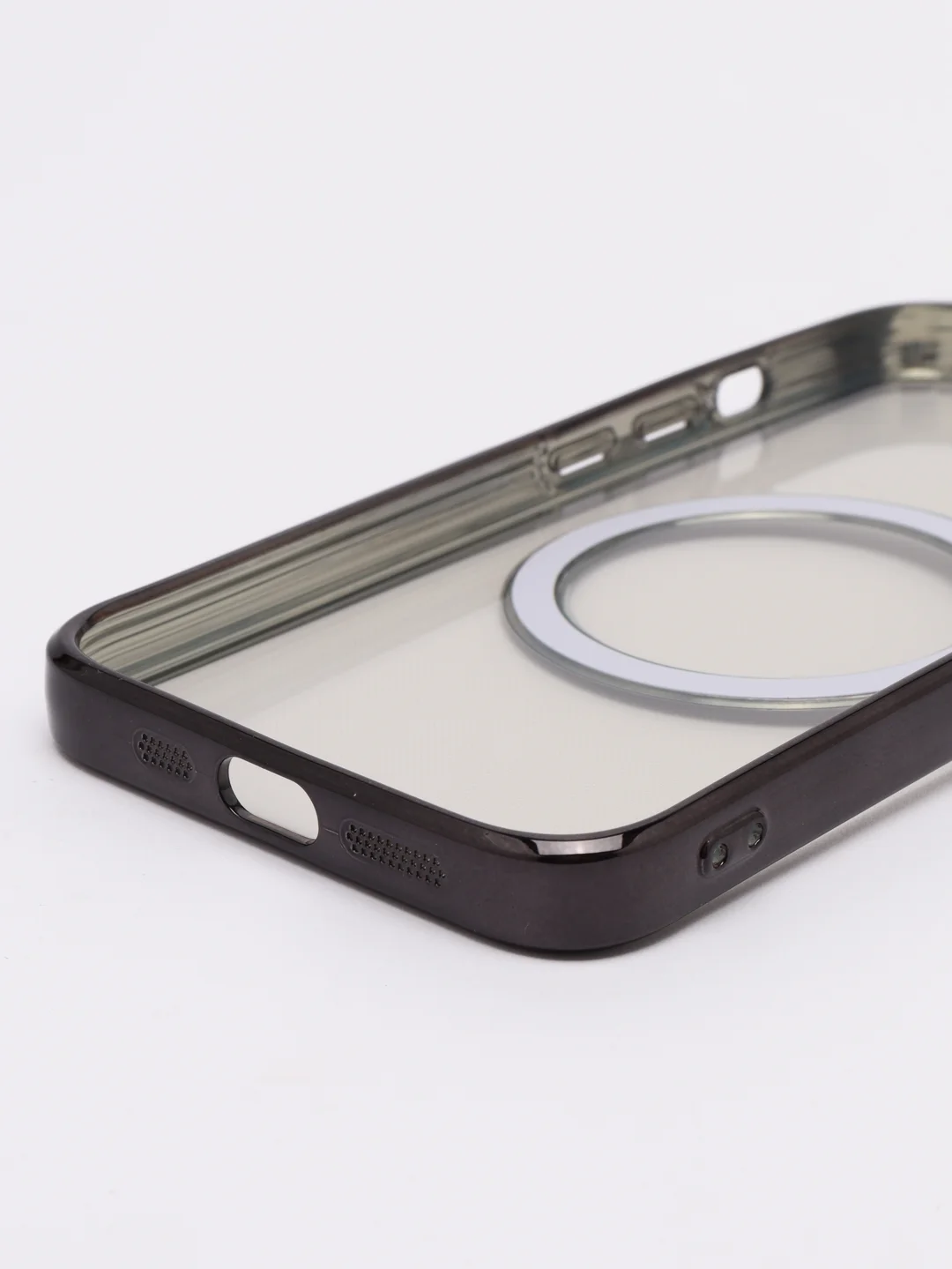 Черный чехол MagSafe iPhone 11, 12, 13, 14, 15 Pro Max / Plus, айфон, прозрачный, магнитный, про
