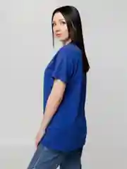 Синий футболка унисекс, мужская, женская T-Bolka 160, ярко-синяя