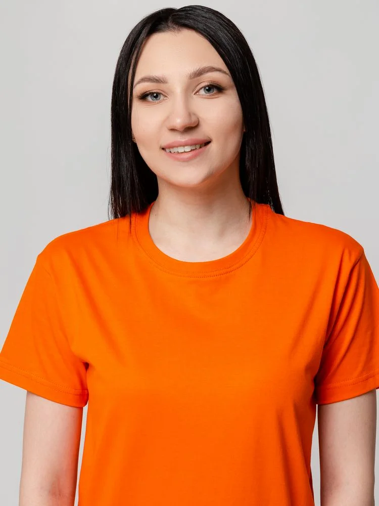 Оранжевый футболка унисекс, мужская, женская T-Bolka 160, оранжевая