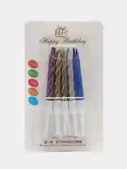 Разноцветный свечки для торта, 10 штук