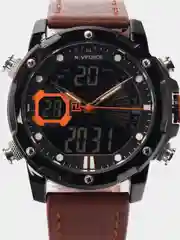 Бордовый мужские наручные часы Naviforce NF9172 с хронографом, в подарочной упаковке