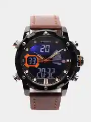 Бордовый мужские наручные часы Naviforce NF9172 с хронографом, в подарочной упаковке