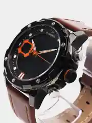Бордовый мужские наручные часы Naviforce NF9172 с хронографом, в подарочной упаковке