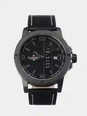Черный мужские наручные часы Naviforce NF9177 с календарём, в подарочной упаковке