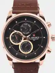 Золотой мужские наручные часы Naviforce NF9148 с хронографом, в подарочной упаковке