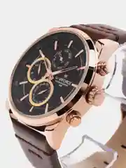 Золотой мужские наручные часы Naviforce NF9148 с хронографом, в подарочной упаковке