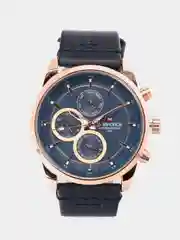 Синий мужские наручные часы Naviforce NF9148 с хронографом, в подарочной упаковке