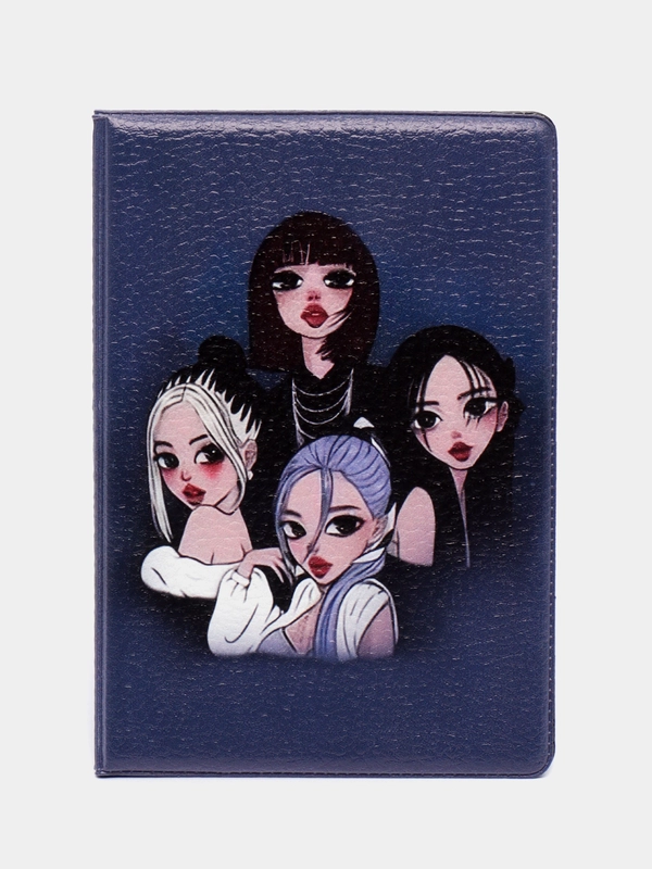Обложка чехол на паспорт Блэк Пинк (Black Pink)