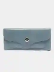 Серый женский кошелек из экокожи на магните