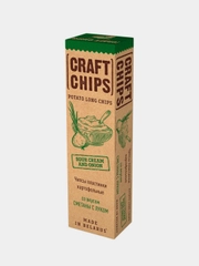 Чипсы Крафтовые Онега со вкусом сметаны с луком, 90г