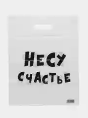 Бордовый пакеты с приколами 31х40 см в наборе 2штуки вырубная ручка