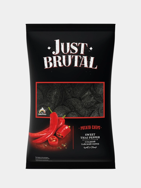 Чипсы Just Brutal со вкусом сладкого тайского перца, 85г
