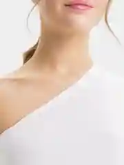 Молочный топ женский, на одно плечо, хлопок