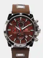 Коричневый мужские наручные часы Mini Focus MF0089G с хронографом, в подарочной упаковке
