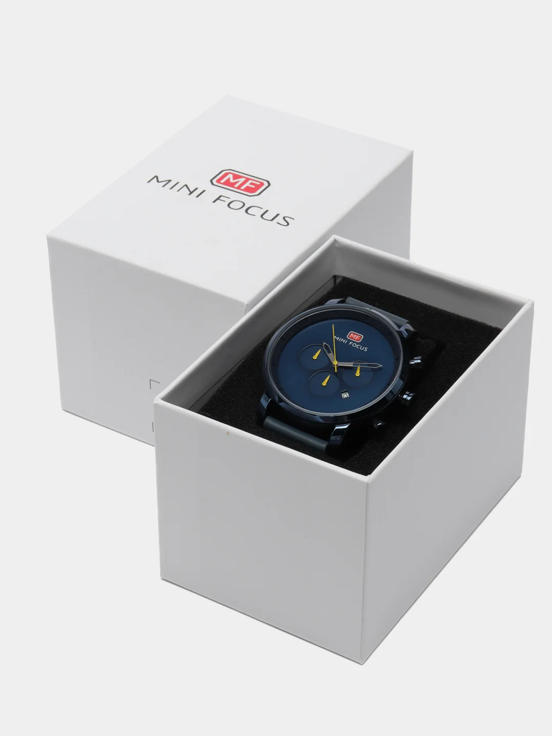 Синий мужские наручные часы Mini Focus MF0102G с хронографом, в подарочной упаковке