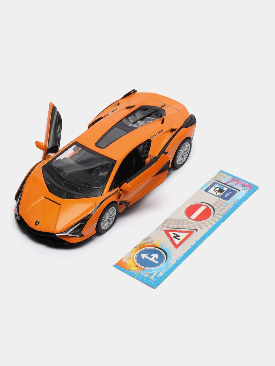 Оранжевый машинка металлическая инерционная Lamborghini Sian FKP 37 KT5431D 1:40 KINSMART