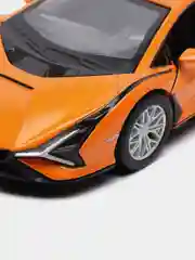 Оранжевый машинка металлическая инерционная Lamborghini Sian FKP 37 KT5431D 1:40 KINSMART