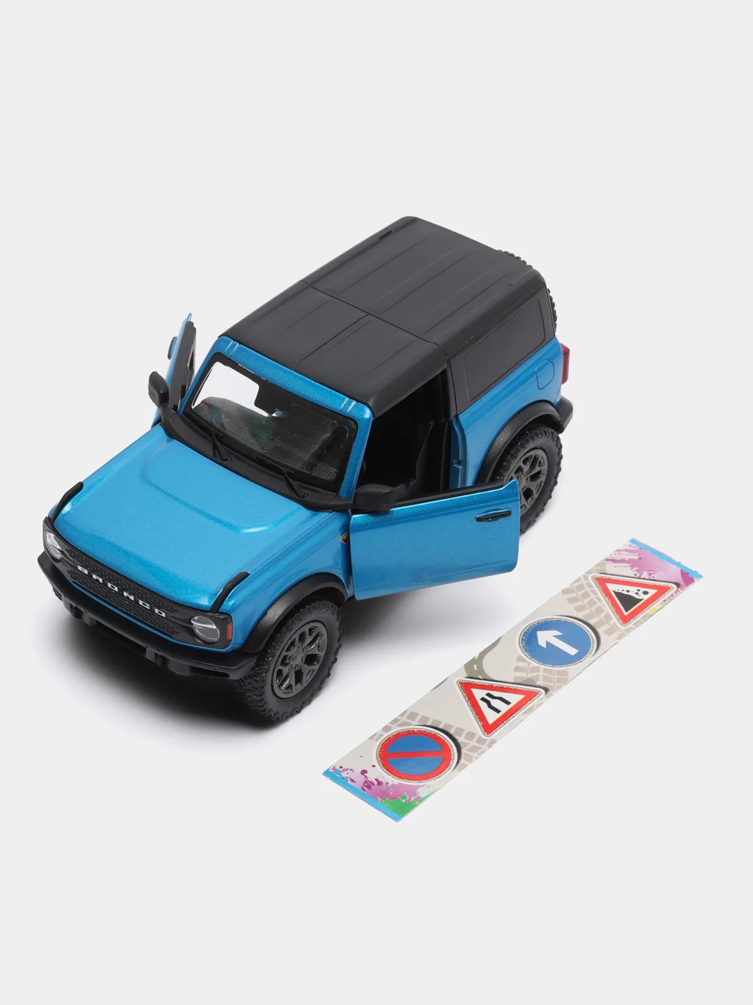 Синий машинка металлическая инерционная 2022 Ford Bronco Hard Top 5438BDKT 1:34 Kinsmart
