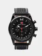 Черный мужские наручные часы Mini Focus MF0005G с хронографом, в подарочной упаковке