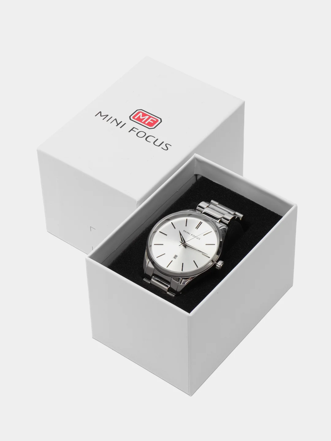 Серебряный мужские наручные часы Mini Focus MF0050G, в подарочной упаковке