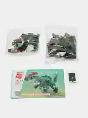 Зеленый конструктор Qman 1414 робот-трансформер Динобот, 6 в 1, 1 штука