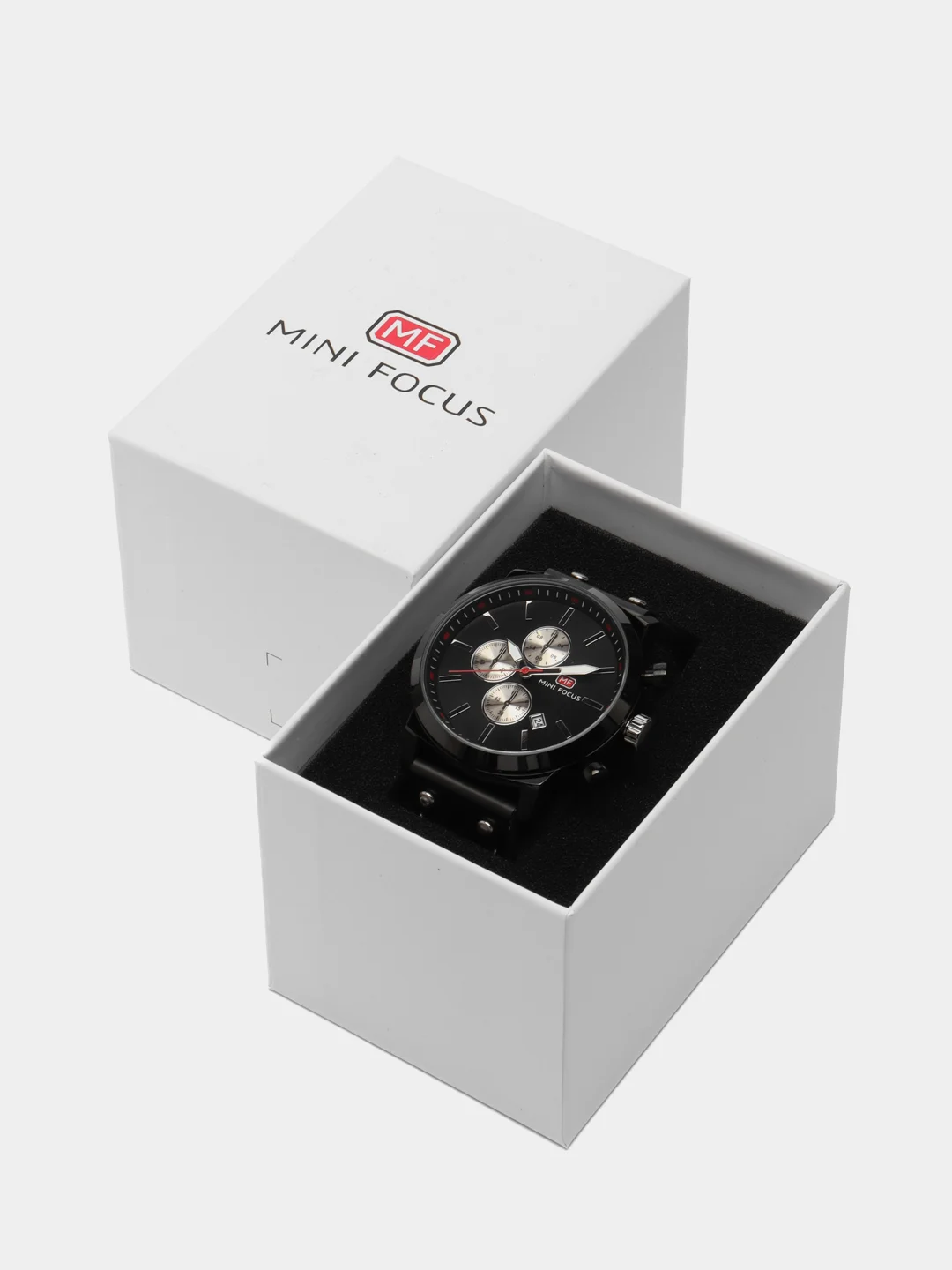 Угольный мужские наручные часы Mini Focus MF0110G с хронографом, в подарочной упаковке