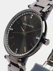 Черный женские наручные часы Mini Focus MF0031L в подарочной упаковке