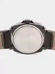 Угольный мужские наручные часы, на кожаном ремешке