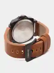 Терракотовый мужские наручные часы, на кожаном ремешке