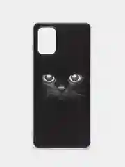 Шоколадный чехол на Samsung Galaxy A71 4G / Самсунг А71 4G прозрачный, с рисунком, защита камеры
