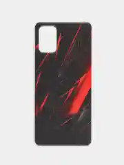 Красный чехол на Samsung Galaxy A71 4G / Самсунг А71 4G прозрачный, с рисунком, защита камеры