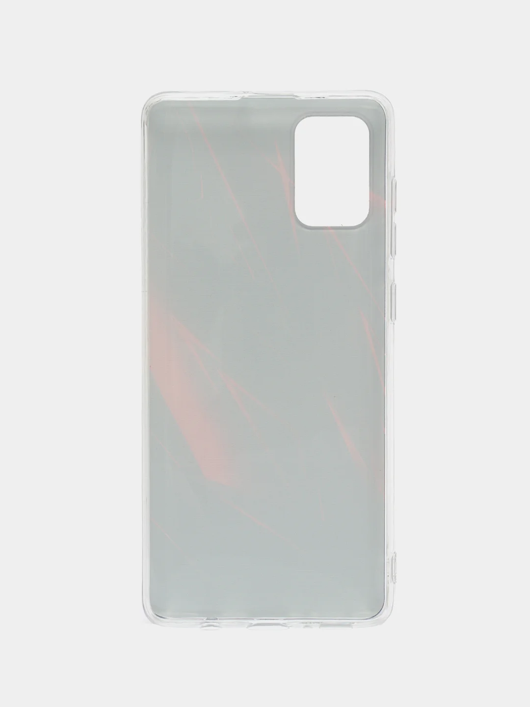 Красный чехол на Samsung Galaxy A71 4G / Самсунг А71 4G прозрачный, с рисунком, защита камеры