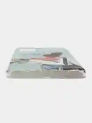 Тёмно-серый чехол на Samsung Galaxy A71 4G / Самсунг А71 4G прозрачный, с рисунком, защита камеры