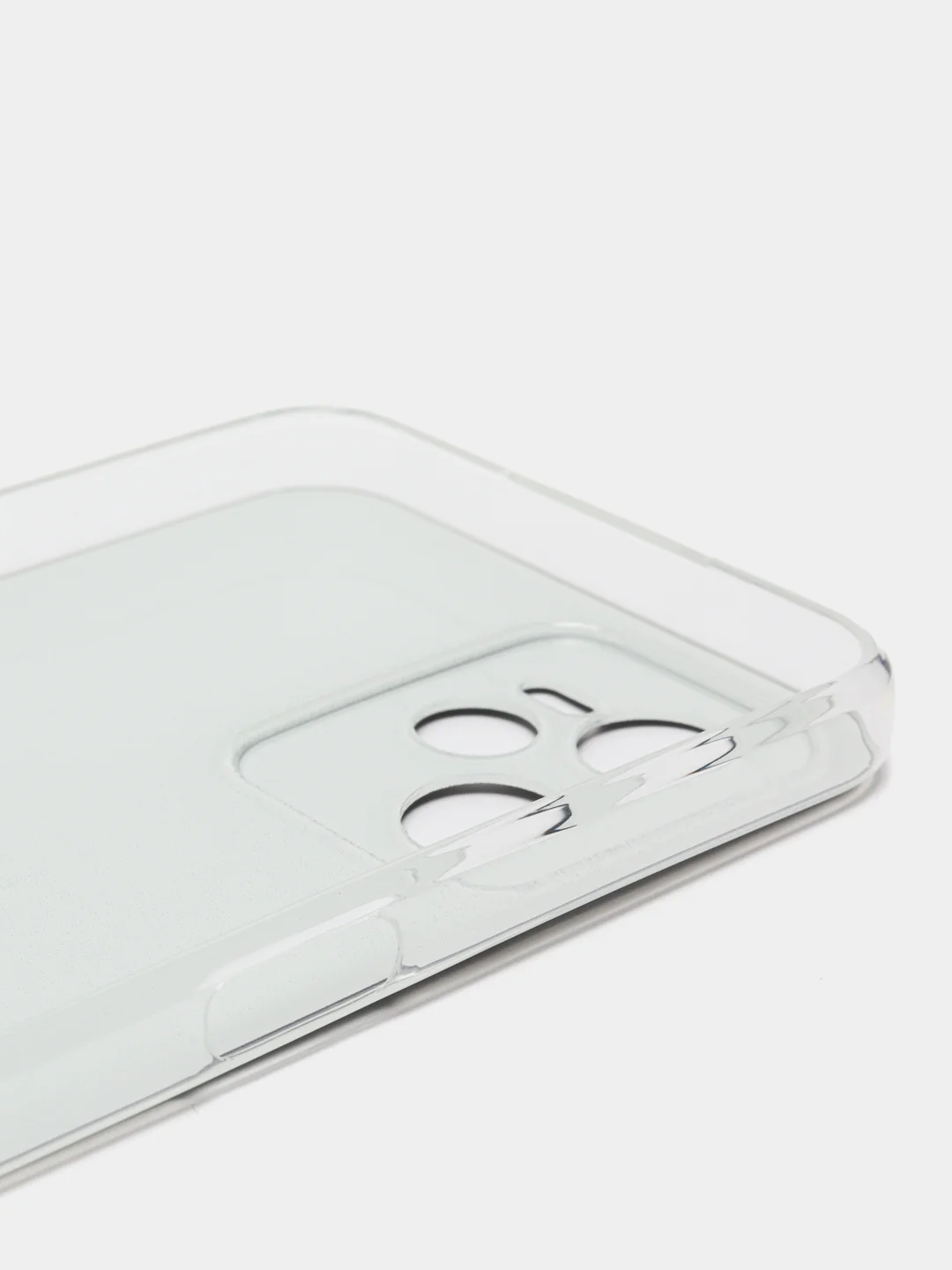 Серебряный силиконовый чехол на Realme C35 / Реалми С35 прозрачный, с рисунком, защита камеры