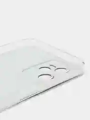 Серебряный силиконовый чехол на Realme C35 / Реалми С35 прозрачный, с рисунком, защита камеры