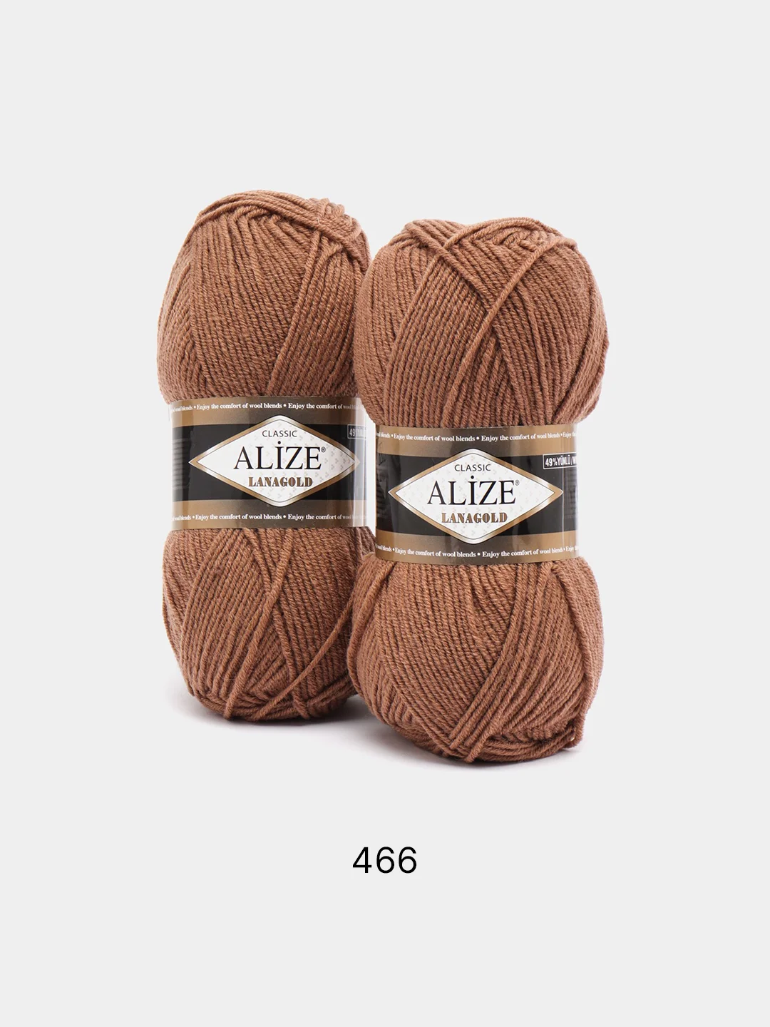 Светло-коричневый пряжа Alize Lanagold, комплект 2 штуки, 3 штуки, 49% шерсть, 51% акрил, 100 г, 240 м,Ч1