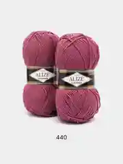 Пурпурный пряжа Alize Lanagold, комплект 2 штуки, 3 штуки, 49% шерсть, 51% акрил, 100 г, 240 м,Ч1