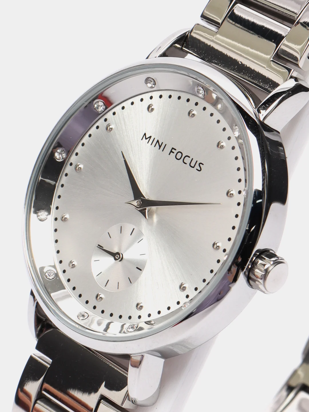 Серебряный женские наручные часы Mini Focus MF0037L в подарочной упаковке