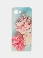 Конфетный силиконовый чехол на Realme C30 / Реалми С30 прозрачный, с рисунком, защита камеры