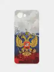 Синий силиконовый чехол на Realme C30 / Реалми С30 прозрачный, с рисунком, защита камеры