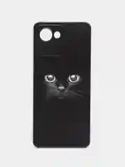 Шоколадный силиконовый чехол на Realme C30 / Реалми С30 прозрачный, с рисунком, защита камеры