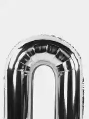 Серебряный фольгированные шары Цифры, Шар с Короной, 32 дюйма, 40 дюймов