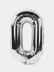 Серебряный фольгированные шары Цифры, Шар с Короной, 32 дюйма, 40 дюймов