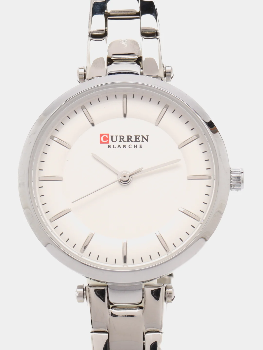 Серебряный женские наручные часы Curren 9054 в подарочной упаковке