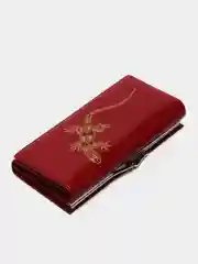Красный женский кошелек из натуральной кожи