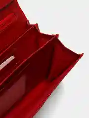 Красный женский кошелек из натуральной кожи